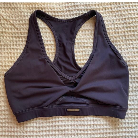 Gymshark Whitney Simmons Colab Twist Front Racerback Deep Purple Sports Bra Sm - Picture 1 of 8